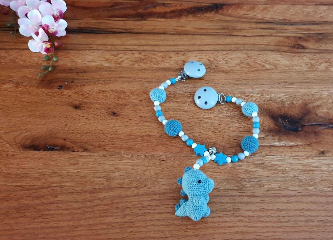 Kinderwagenkette Dino mint