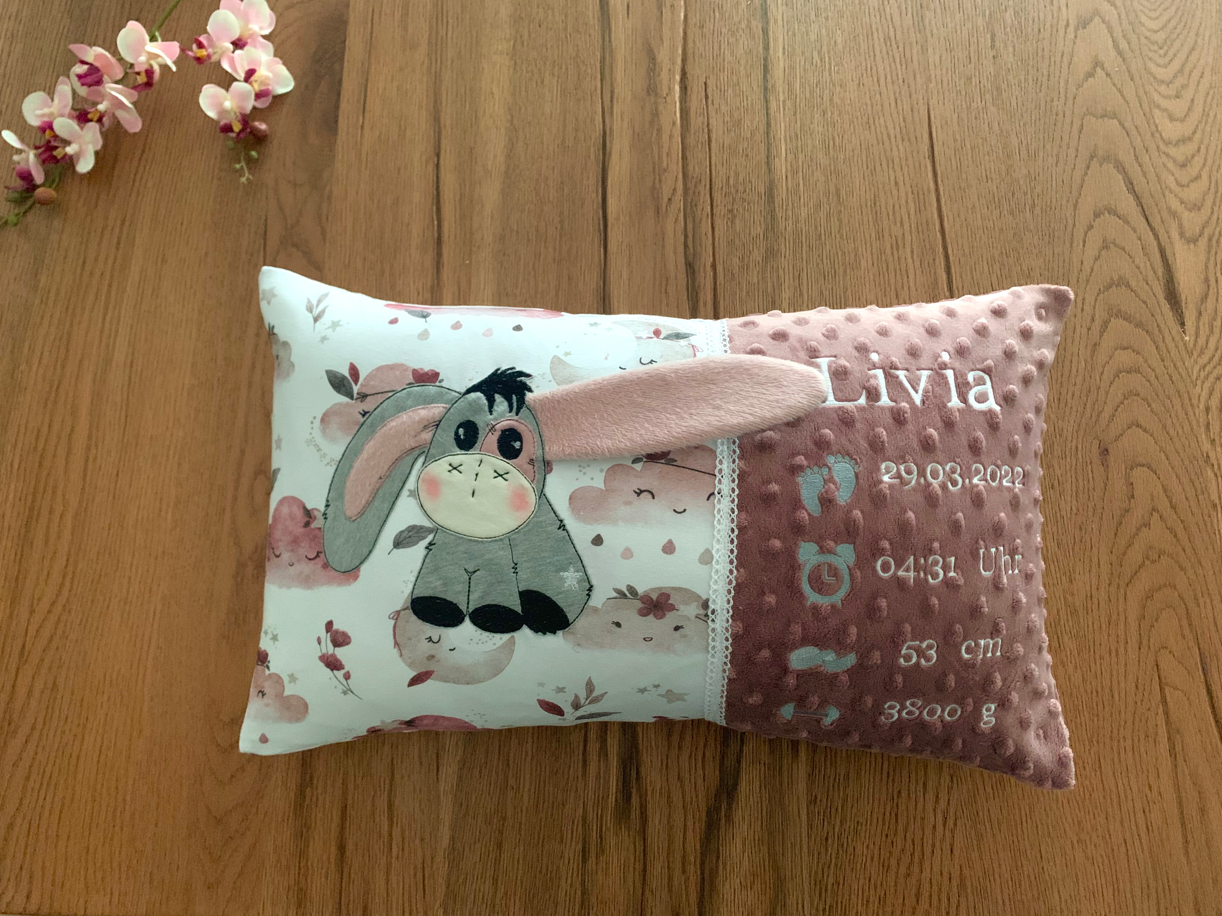 Geburtskissen Esel Wolke