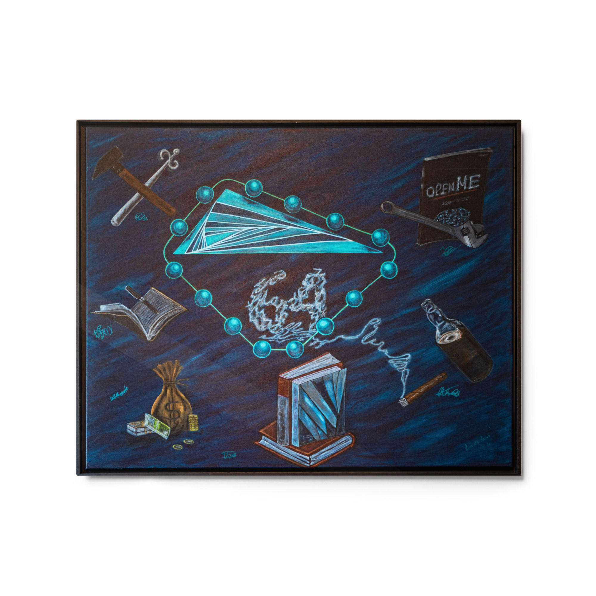 Open me Metal prints