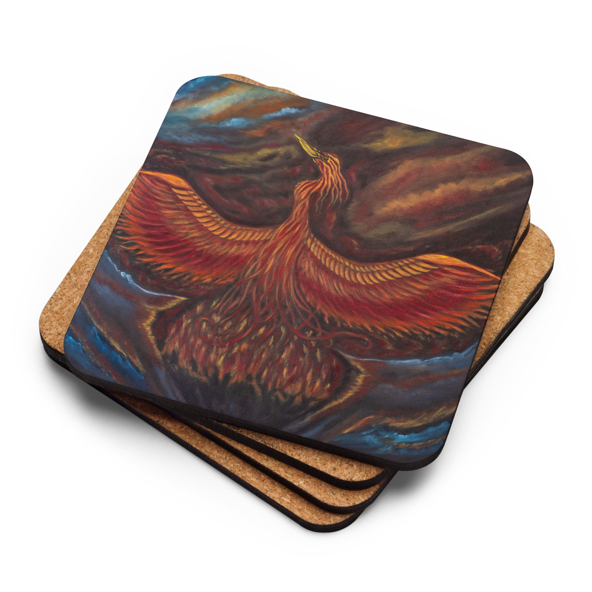 Fenix - Phoenix - Cork-back coaster