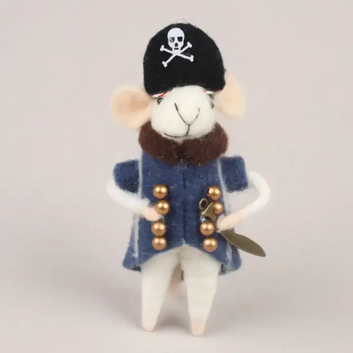 Captain mouse felt white navy sailors jacket and Lord Nelson Hat