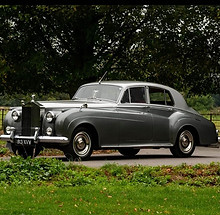 1950s Silver Cloud Rolls Royce wedding car for hire.