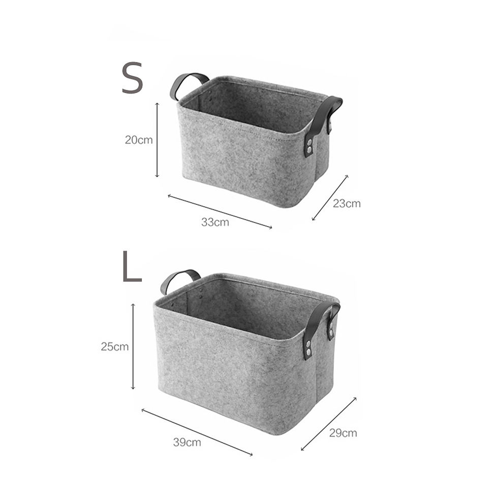 Thumbnail: Felt Storage Basket for Laundry and Baby Clothes