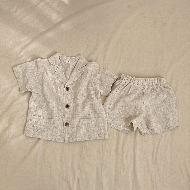 Thumbnail: Summer Baby Clothes Set - Shirt & Shorts for Infants