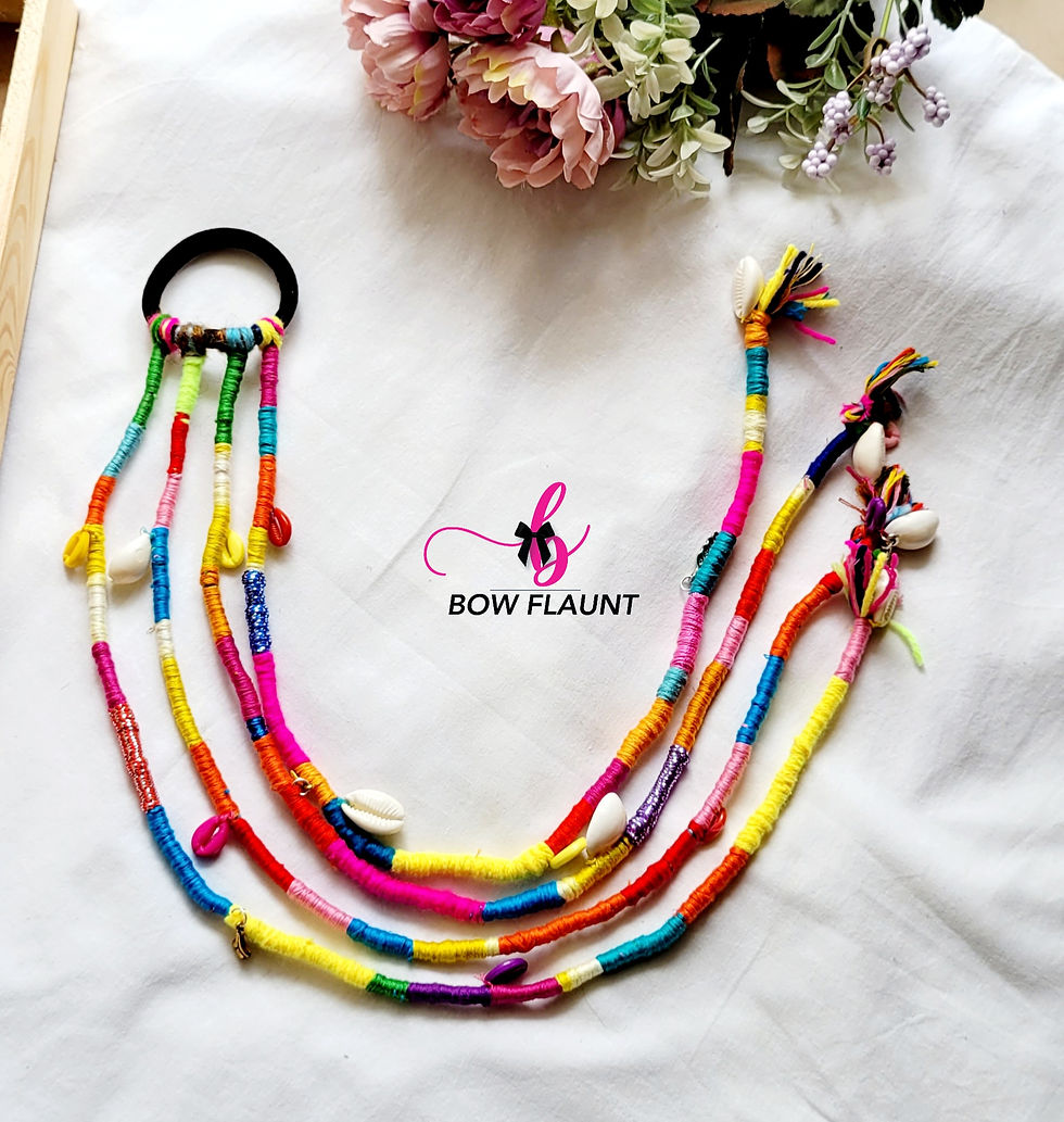 Thumbnail: Boho Hair tie Rainbow