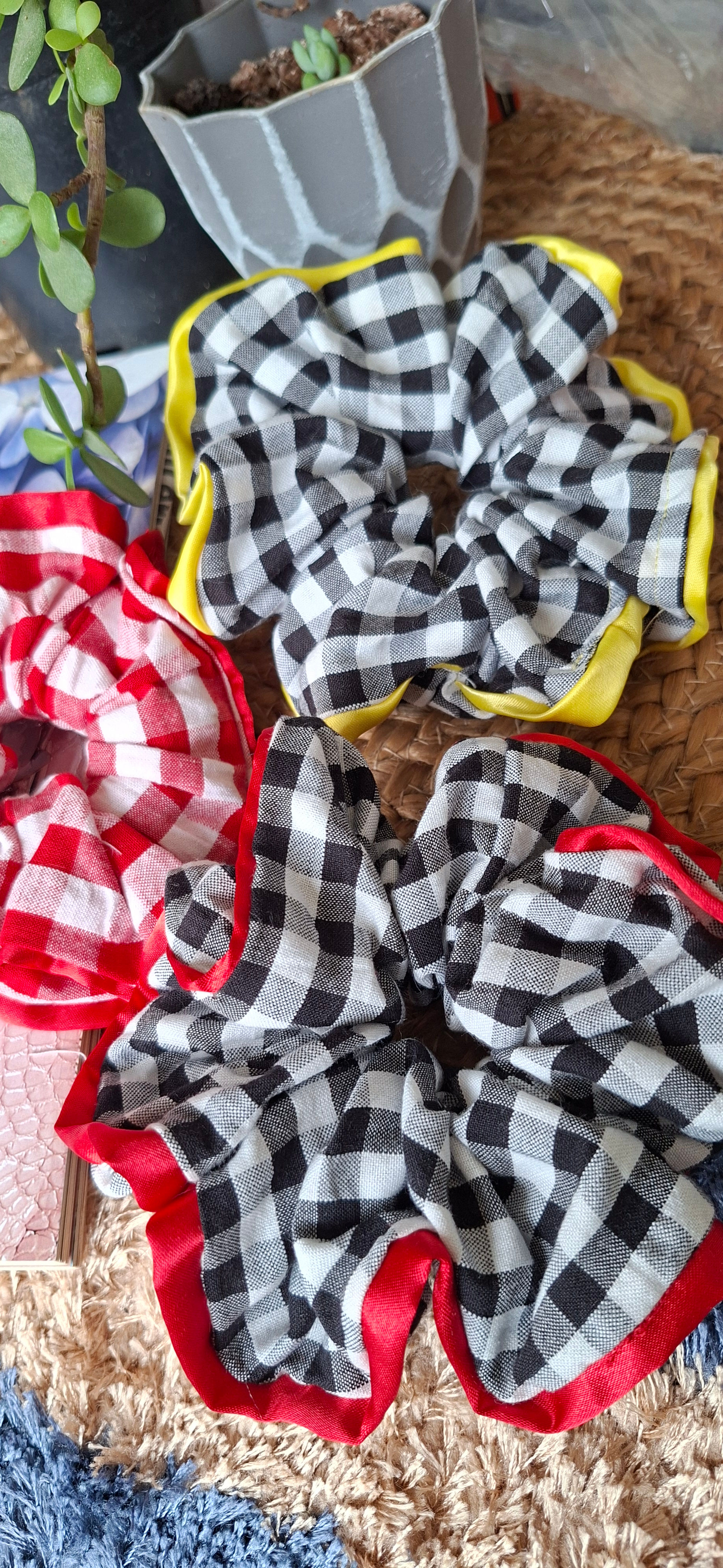 Combo of 3 Checks Scrunchies