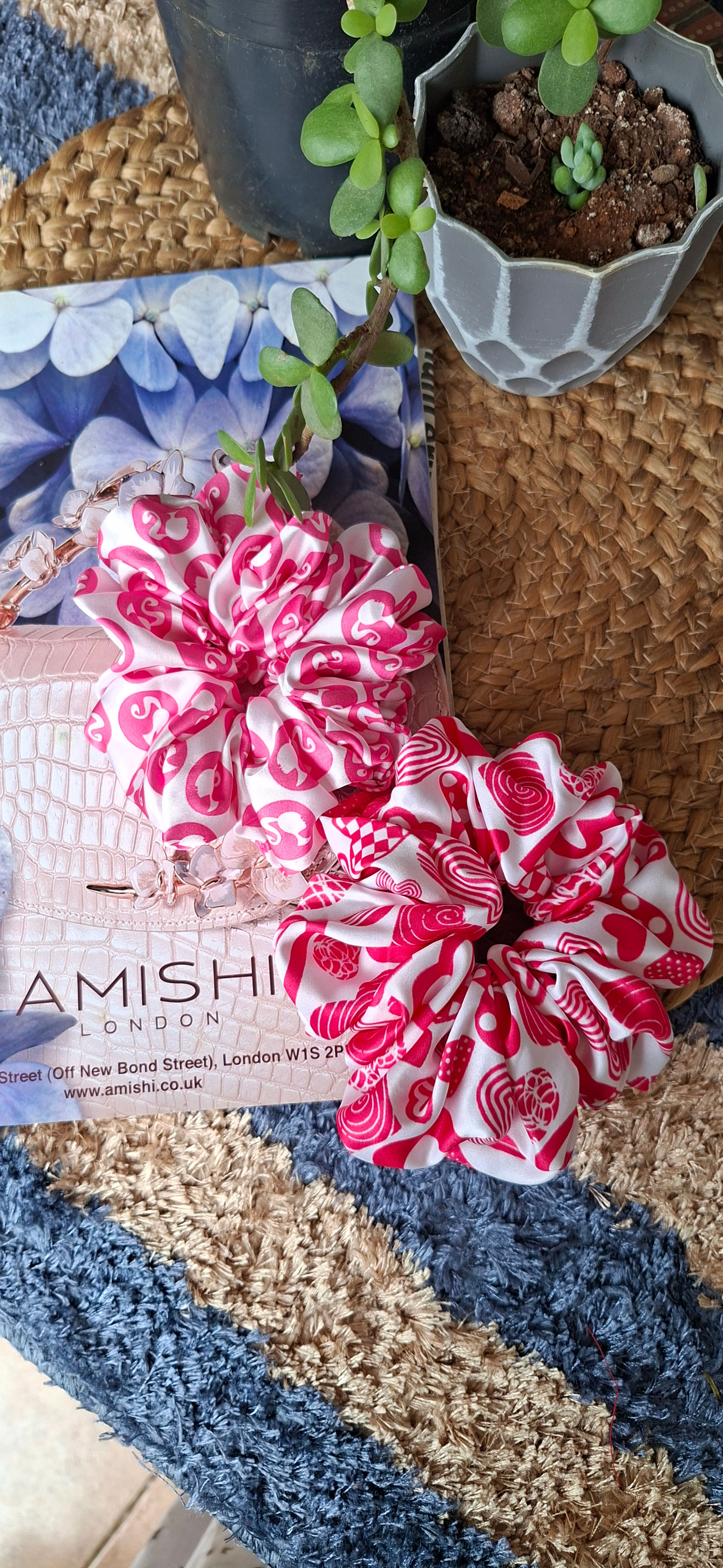 Pink Combo scrunchy
