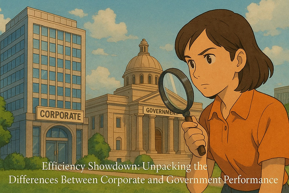 Efficiency Showdown: Unpacking the Differences Between Corporate and Government Performance