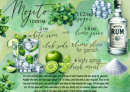 Mojito Drink Recipe Cutting Board.png