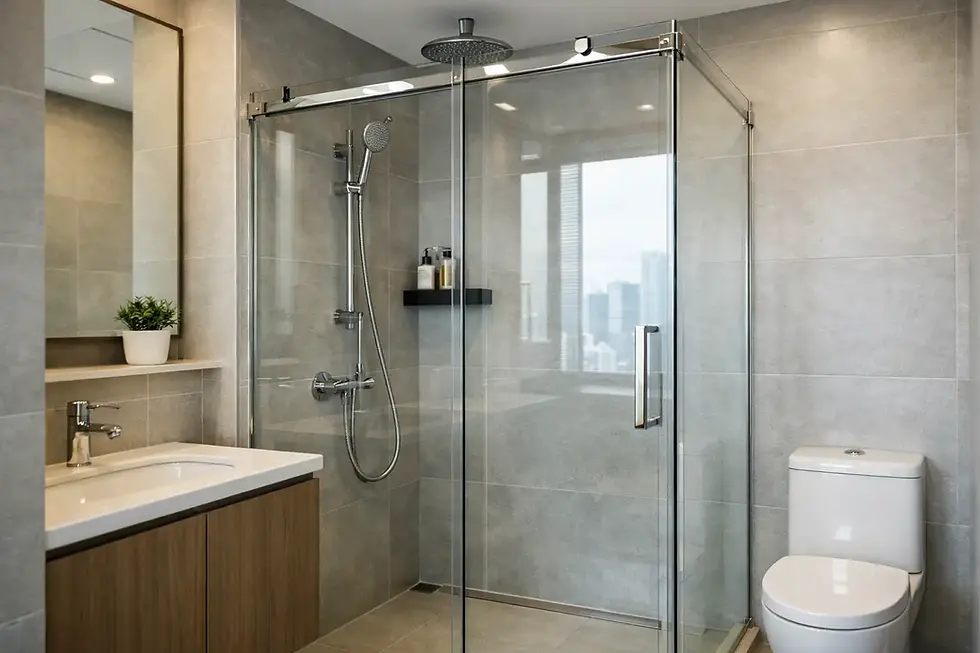 Condo Shower Screen Renovation Example in Singapore
