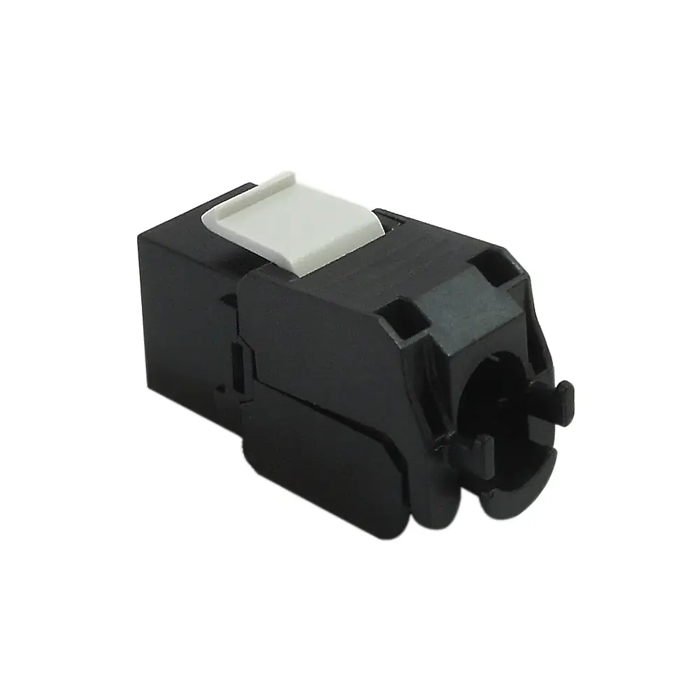 Thumbnail: RJ45 Cat6a Slim Profile 180 Degree Jack, 110 Punch-Down Style or Tool-Less