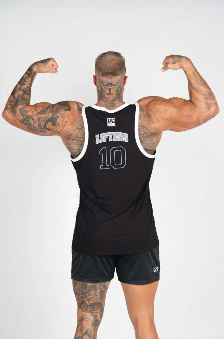 Thumbnail: FKN Men's Conquer Lifters Gym Singlet Black