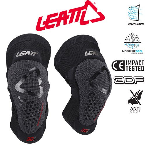 Thumbnail: Leatt Ext  3DF 5.0 EVO Junior Knee Guards - Black
