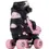 Thumbnail: SFR Nebula Kids Adjustable Quad Skates - Black Pink