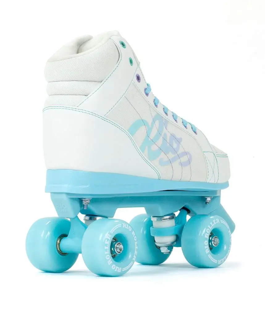 Thumbnail: Rio Roller Lumina Roller Skates + Free Bag - White/Blue