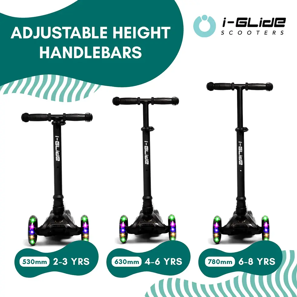 Thumbnail: I-GLIDE 3-Wheel Kids Scooter with Toddler Seat - Blue