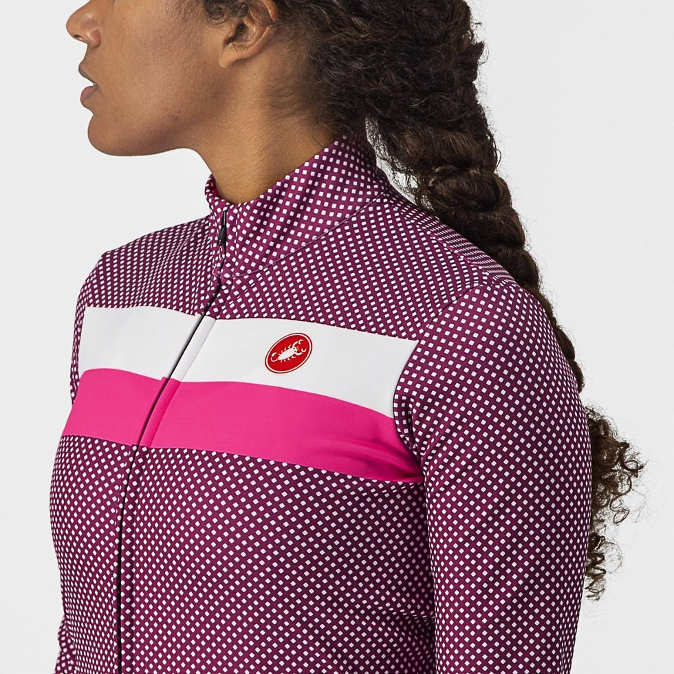 Thumbnail: Castelli Women's Volare Long Sleeve Jersey -Cyclamen/White Pink Fluo