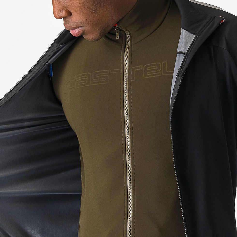 Thumbnail: Castelli Ultra Rain Cape - Black/Silver Reflex