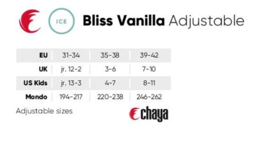 Thumbnail: Chaya Bliss Vanilla Adjustable Ice Skates
