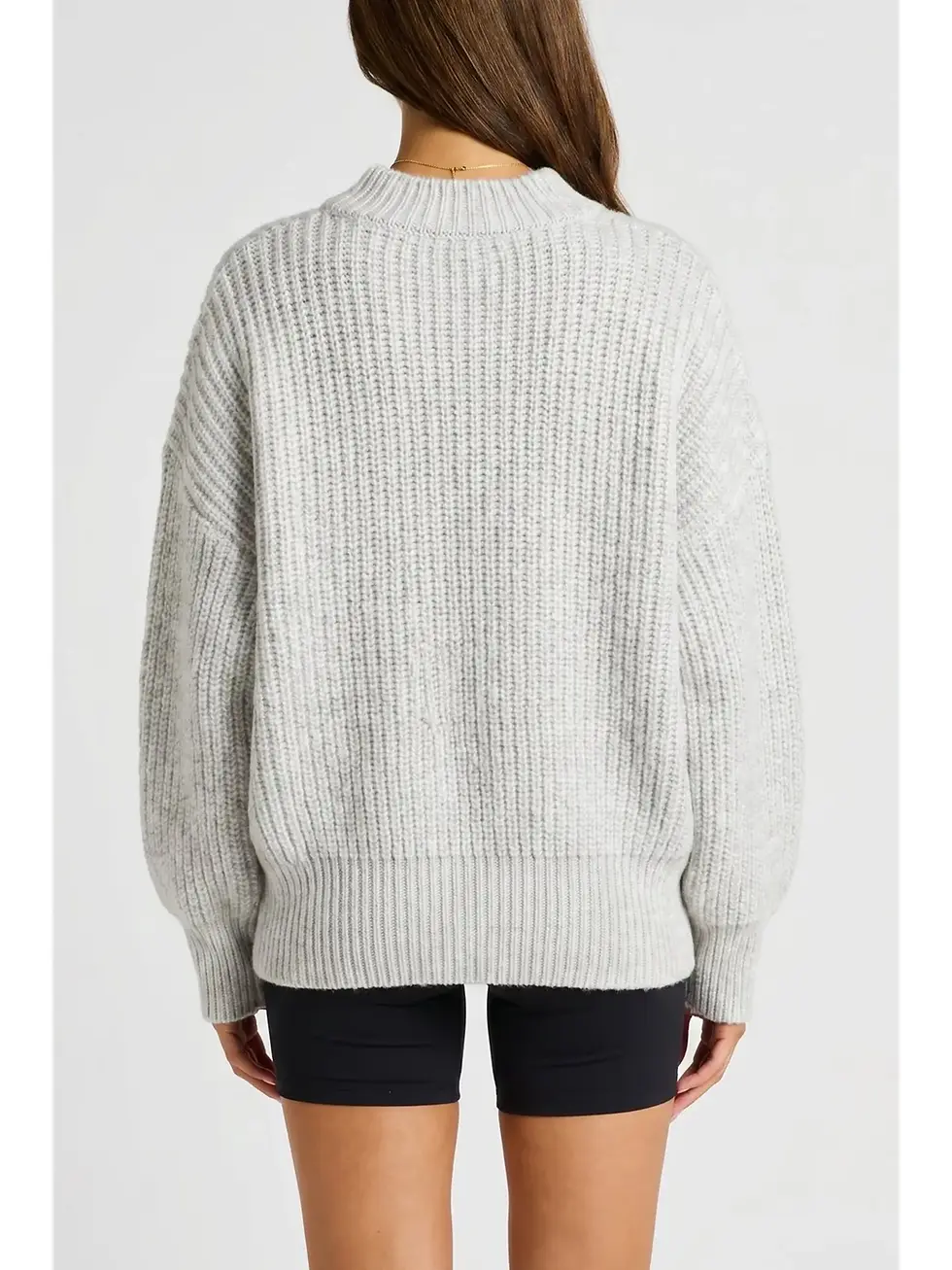 Thumbnail: All Fenix Funnel Neck Knit - Grey