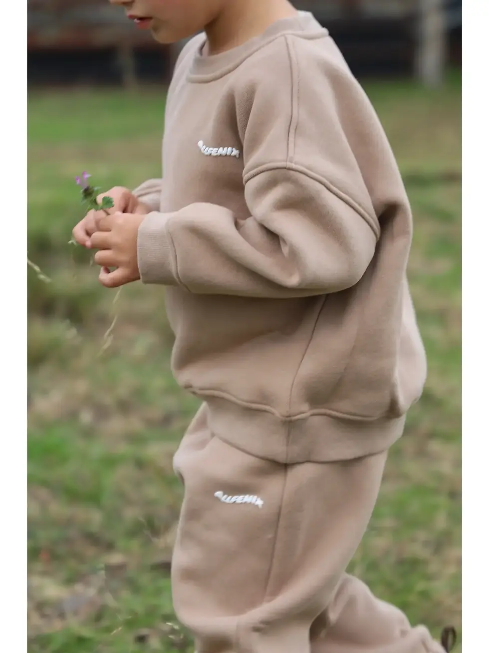 Thumbnail: All Fenix Mini Mini Waves Crew Jumper - Hazelnut