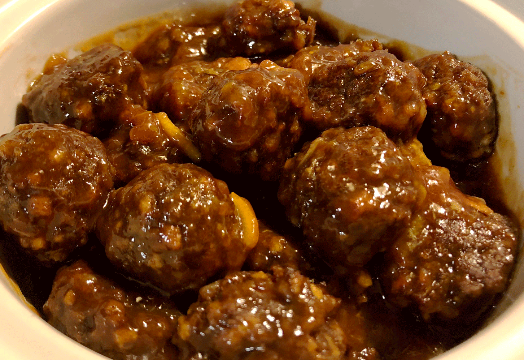 Glazed-Vegetarian Meatballs