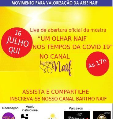 Live de abertura Arte Naïf ocorre hoje às 17h00