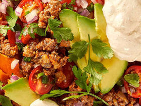 #Receta: bol de carne molida estilo taco con camote (saludable y fácil) 🍖🍠🌮