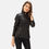 Thumbnail: Orient Grain Quilted Black Leather Biker Jacket