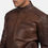 Thumbnail: Dean Brown Leather Biker Jacket