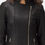 Thumbnail: Orient Grain Quilted Black Leather Biker Jacket