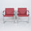 Miniature : Fauteuil BRNO en cuir rouge – Attribué à Mies van der Rohe pour Knoll Intl