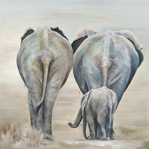 These three elephants are part of a much bigger heard who were walking down the tack infront of us. I just loved the back view!
Limited Edition of 60 prints available 35x35 cm £45 each