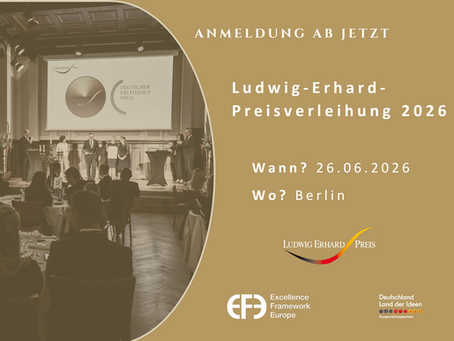 Es ist wieder soweit – die Bewerbungsrunde für den Ludwig-Erhard-Preis 2026 startet!