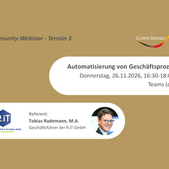 Jetzt anmelden zum dritten Community-Webinar zum Thema "Automatisierung von Geschäftsprozessen"
