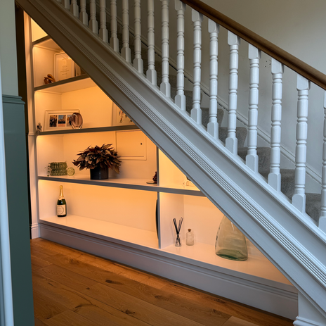 under stairs storage lighting