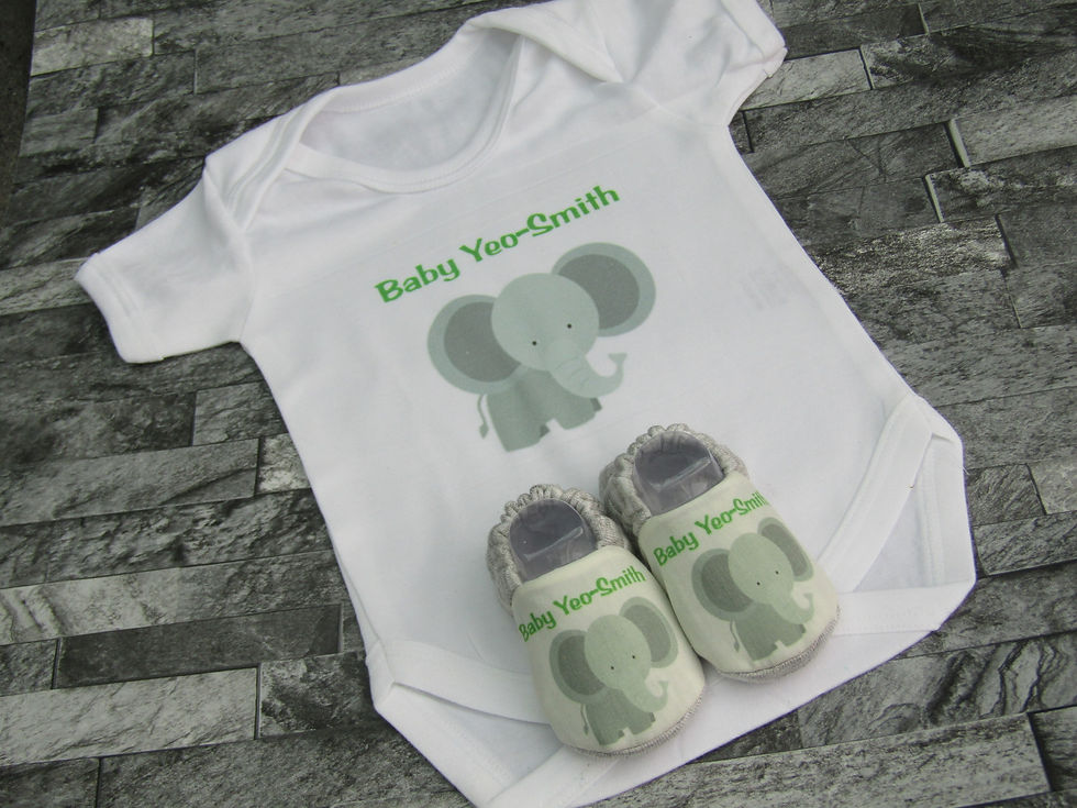 Baby shower personalised set