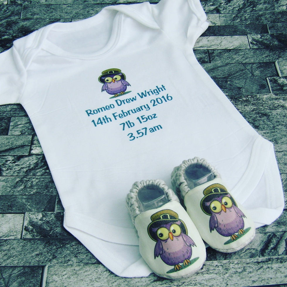 Personalised New Baby Vest & Booties