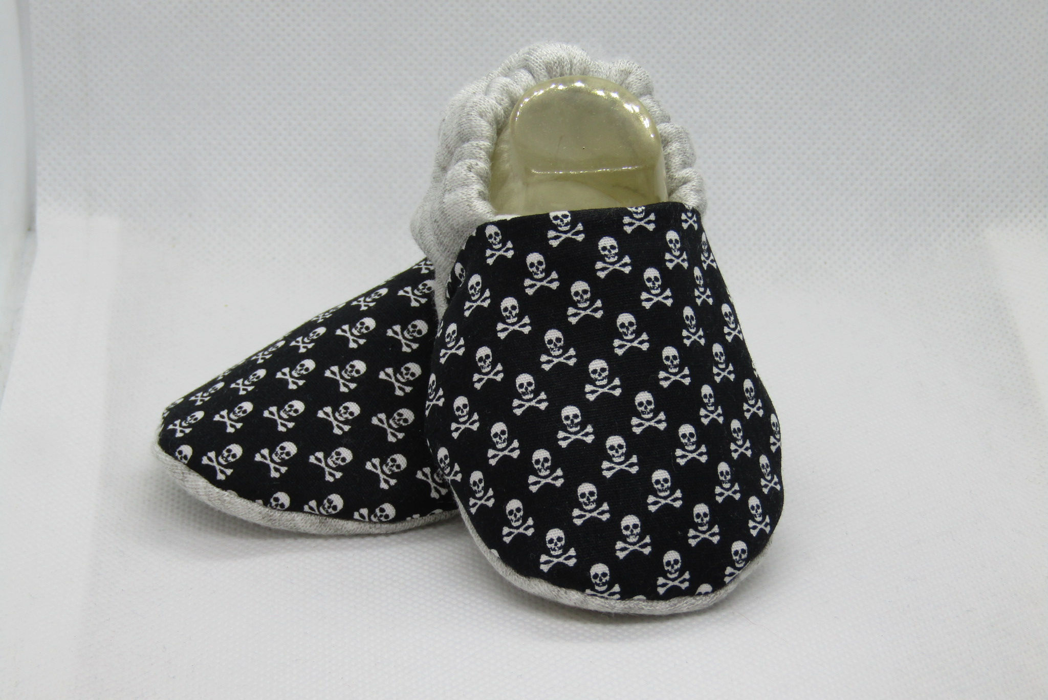 Halloween Skull & Cross Baby Booties
