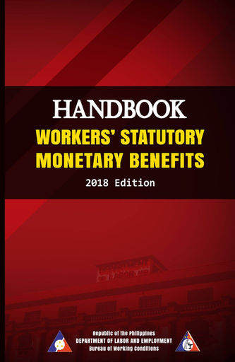 DOLE issues 2018 Edition of Handbook on Workers' Statutory Monetary Benefits
