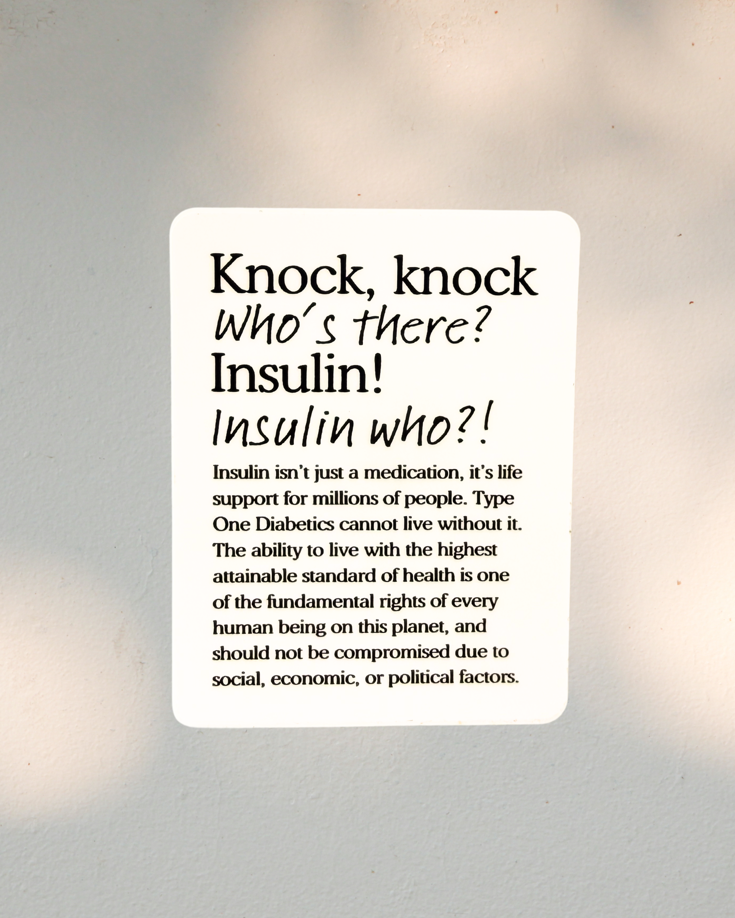 Insulin Who? - Sticker