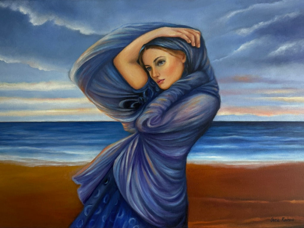 Aparctias sur l'île d'Éolia (Inspiré de Borée, de JW Waterhouse)