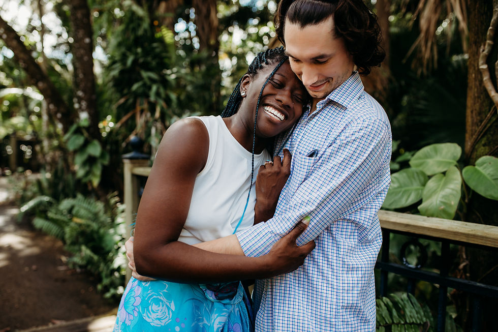 Surprise proposal and engagement session at Leu Gardens park Orlando
