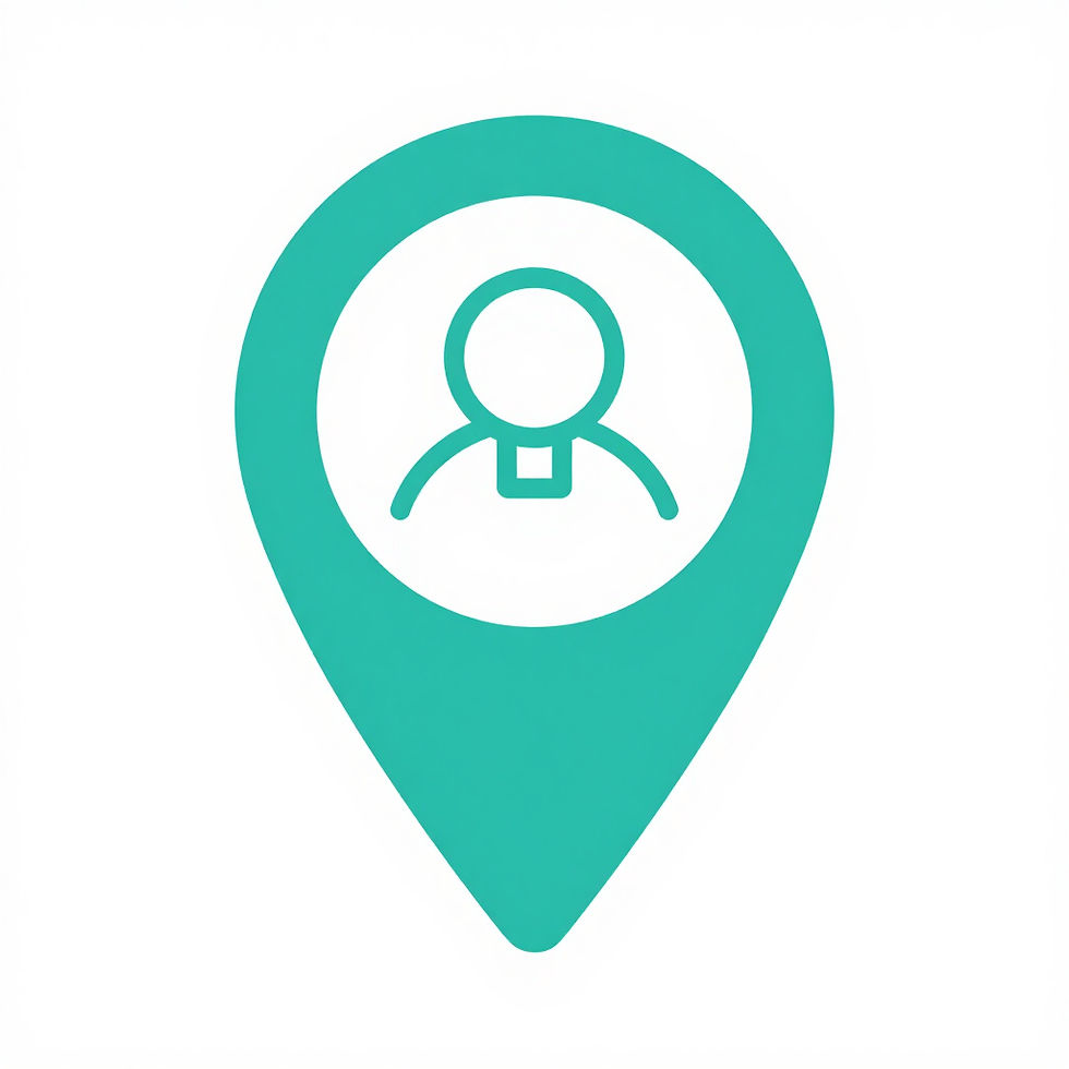 Six convenient locations icon