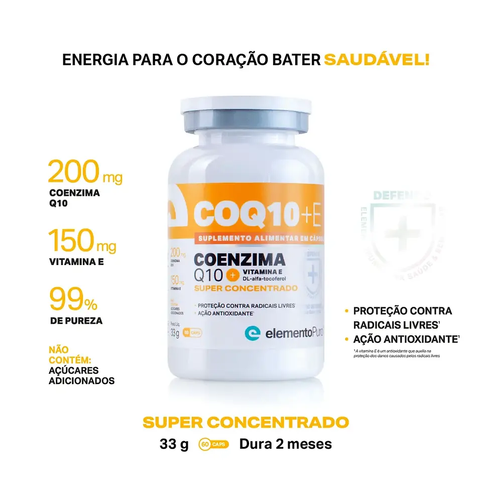 Miniatura: CoQ10 - (200mg por cápsula) - Elemento Puro