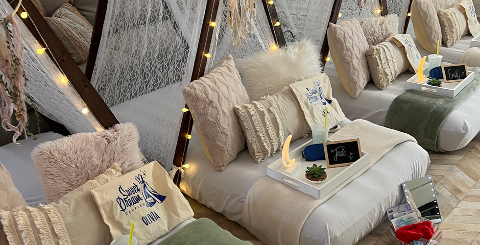 Dreamy boho garden sleepover theme