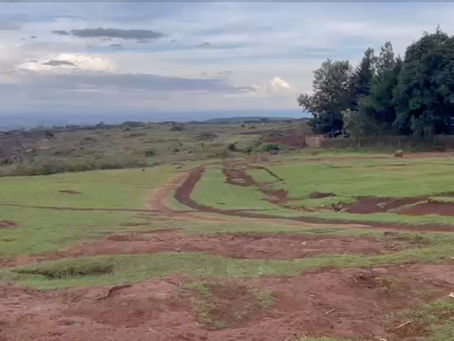 Landscape view of the future community hub site in Endebess, Kenya.