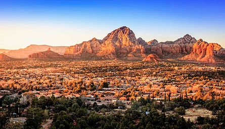 The city of Sedona Arizona and Red Rocks