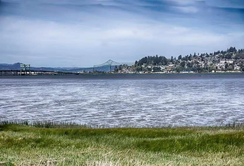 Astoria, Oregon View from Across Young's Bay
