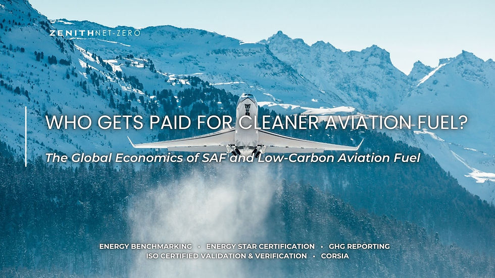 Who Gets Paid for Cleaner Aviation Fuel? The Global Economics of SAF and Low-Carbon Aviation Fuel